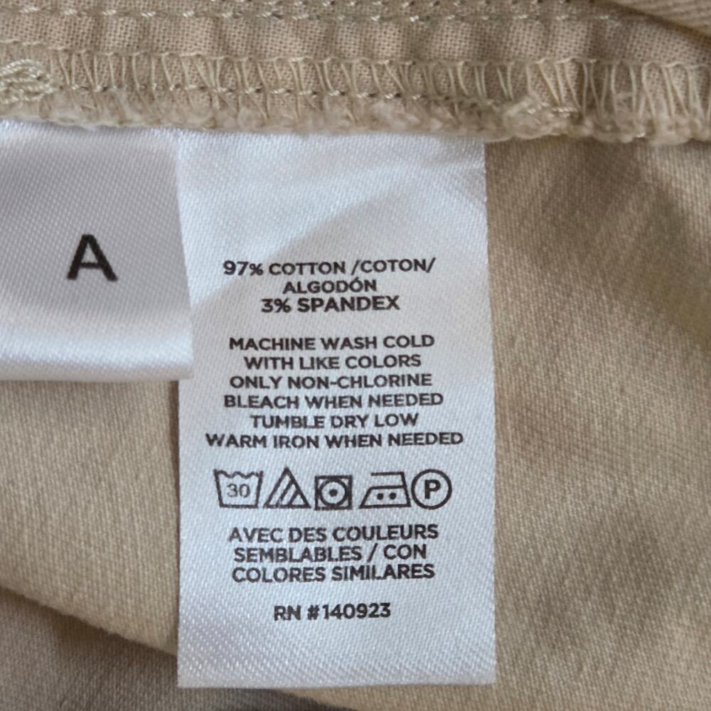 Loft Monroe Shorts sz 12 Khaki, 4" Length Cotton with Stretch - Picture 6 of 7